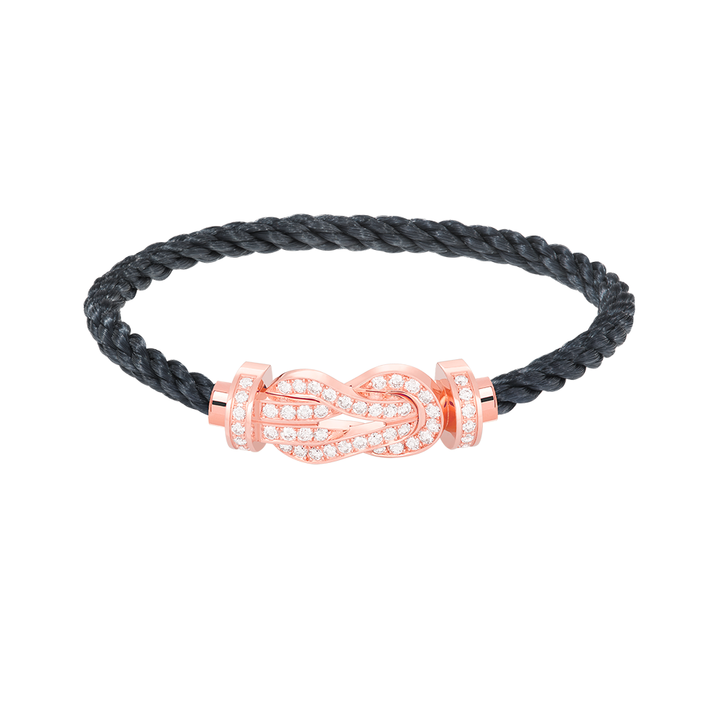 [：Polaidi Jewelry]CHANCE LARGE 8 FIGURE BUCKLE FULL DIAMOND BRACELET ROSE GOLD