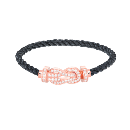 [Polaidi Jewelry]CHANCE LARGE 8 FIGURE BUCKLE FULL DIAMOND BRACELET ROSE GOLD