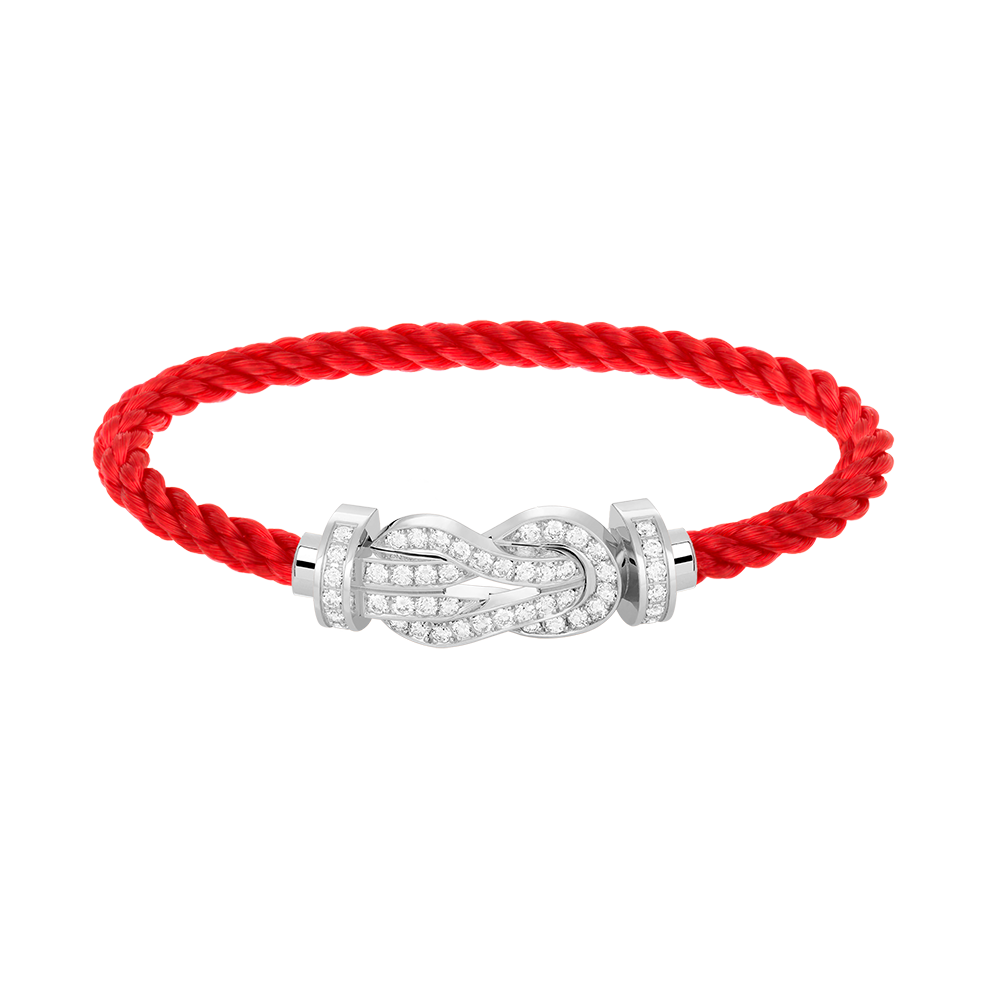 [Polaidi Jewelry]CHANCE LARGE 8 FIGURE BUCKLE FULL DIAMOND BRACELET SILVER