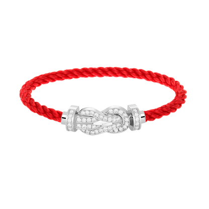 [Polaidi Jewelry]CHANCE LARGE 8 FIGURE BUCKLE FULL DIAMOND BRACELET SILVER