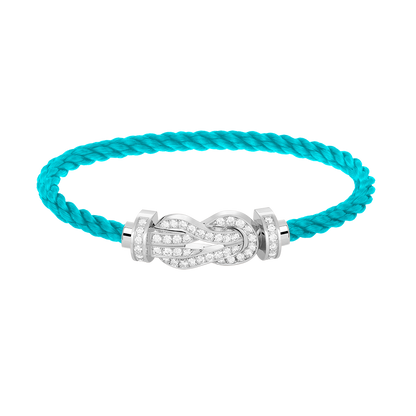 [Polaidi Jewelry]CHANCE LARGE 8 FIGURE BUCKLE FULL DIAMOND BRACELET SILVER