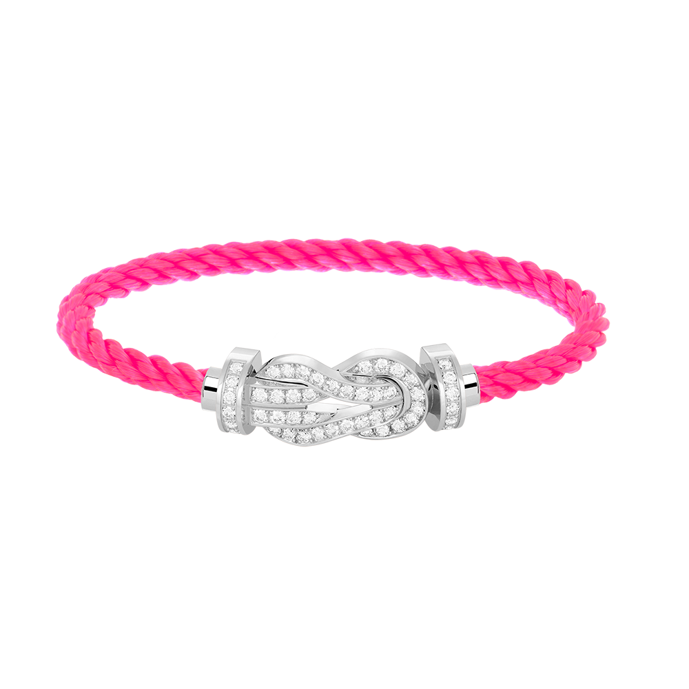 [：Polaidi Jewelry]CHANCE LARGE 8 FIGURE BUCKLE FULL DIAMOND BRACELET SILVER