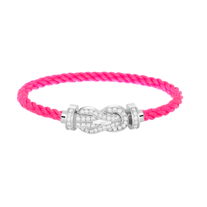 [：Polaidi Jewelry]CHANCE LARGE 8 FIGURE BUCKLE FULL DIAMOND BRACELET SILVER