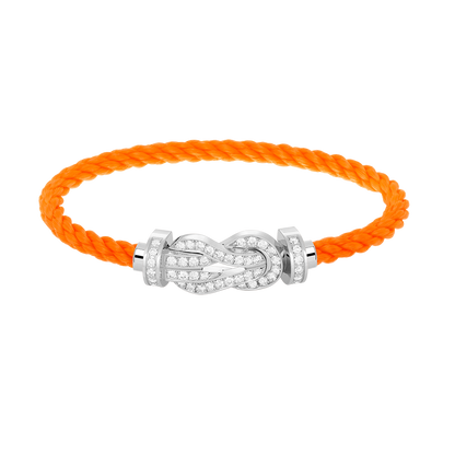 [Polaidi Jewelry]CHANCE LARGE 8 FIGURE BUCKLE FULL DIAMOND BRACELET SILVER