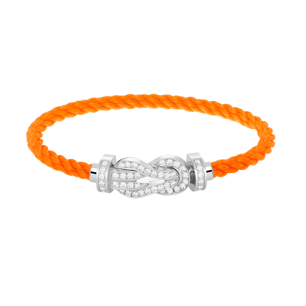 [：Polaidi Jewelry]CHANCE LARGE 8 FIGURE BUCKLE FULL DIAMOND BRACELET SILVER