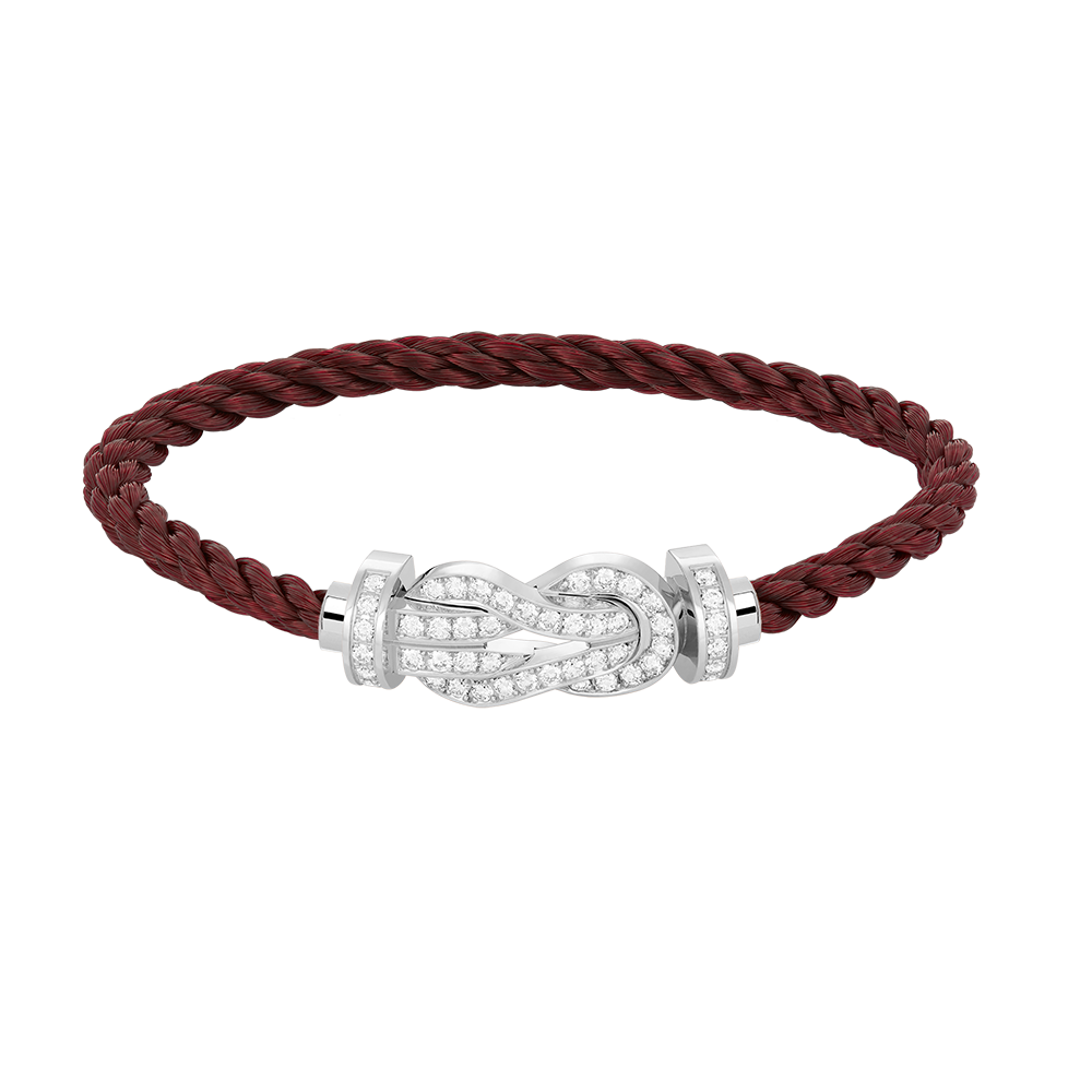 [：Polaidi Jewelry]CHANCE LARGE 8 FIGURE BUCKLE FULL DIAMOND BRACELET SILVER