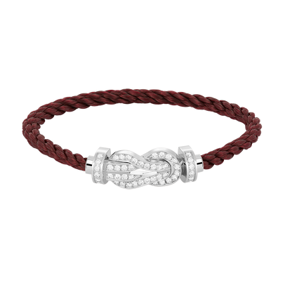 [：Polaidi Jewelry]CHANCE LARGE 8 FIGURE BUCKLE FULL DIAMOND BRACELET SILVER