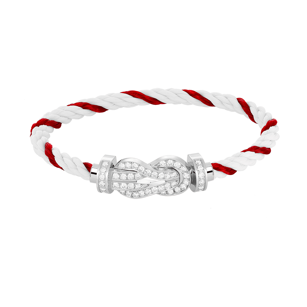 [Polaidi Jewelry]CHANCE LARGE 8 FIGURE BUCKLE FULL DIAMOND BRACELET SILVER