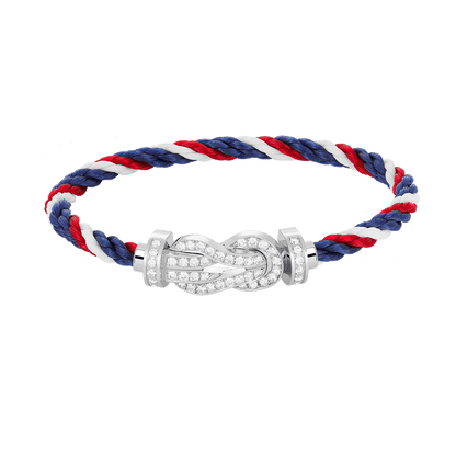 [Polaidi Jewelry]CHANCE LARGE 8 FIGURE BUCKLE FULL DIAMOND BRACELET SILVER