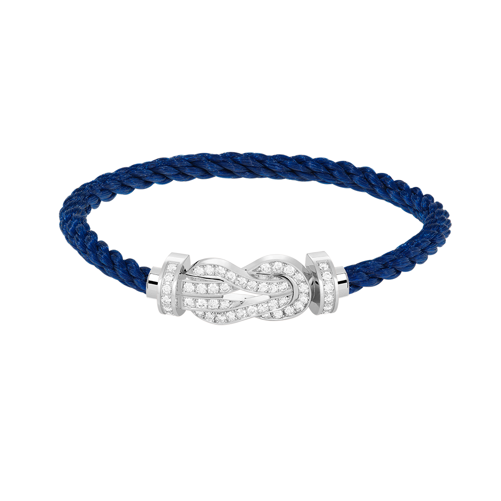 [Polaidi Jewelry]CHANCE LARGE 8 FIGURE BUCKLE FULL DIAMOND BRACELET SILVER