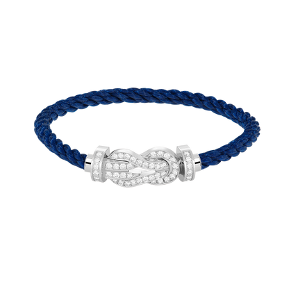 [Polaidi Jewelry]CHANCE LARGE 8 FIGURE BUCKLE FULL DIAMOND BRACELET SILVER