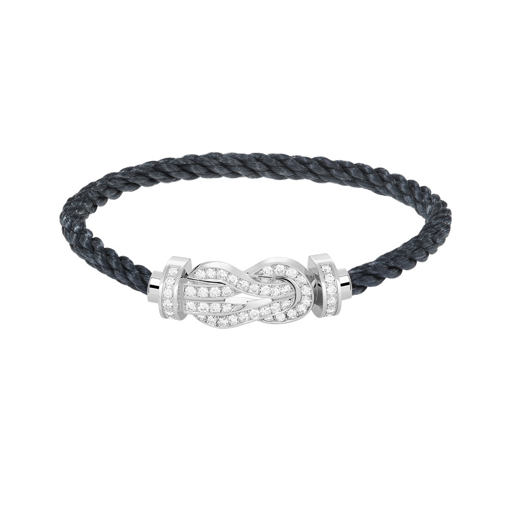 [Polaidi Jewelry]CHANCE LARGE 8 FIGURE BUCKLE FULL DIAMOND BRACELET SILVER