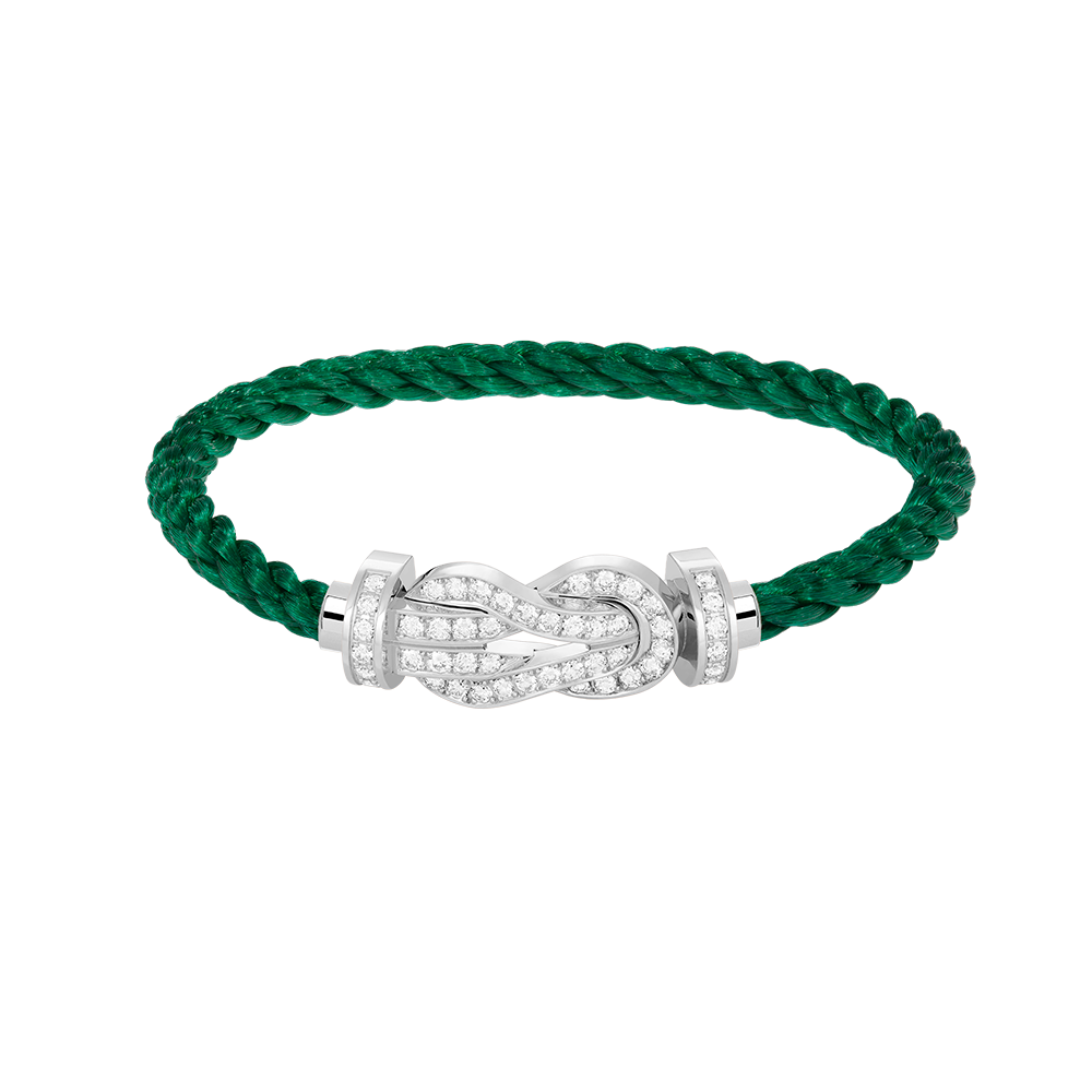 [：Polaidi Jewelry]CHANCE LARGE 8 FIGURE BUCKLE FULL DIAMOND BRACELET SILVER
