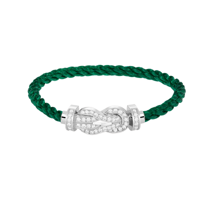 [：Polaidi Jewelry]CHANCE LARGE 8 FIGURE BUCKLE FULL DIAMOND BRACELET SILVER