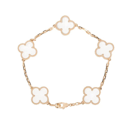 [Polaidi Jewelry]CLOVER 5 MOTIF ROCK CRYSTAL BRACELET