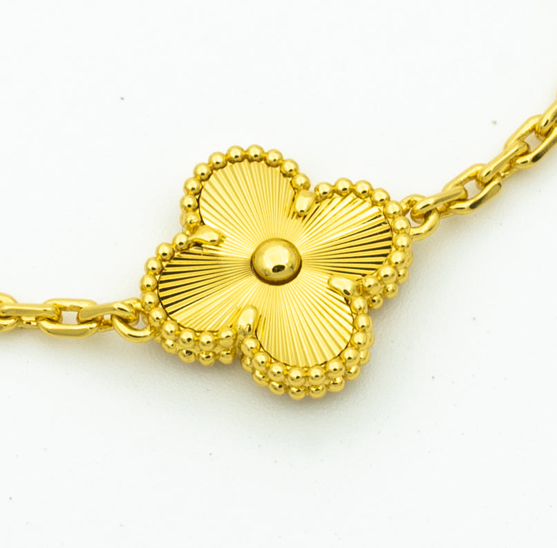 [：Polaidi Jewelry]CLOVER BRACELET 5 MOTIFS GOLD DIAMOND
