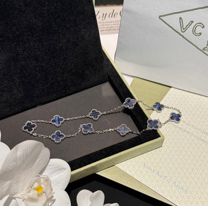 [Polaidi Jewelry]CLOVER 10 MOTIFS BIDE STONE NECKLACE