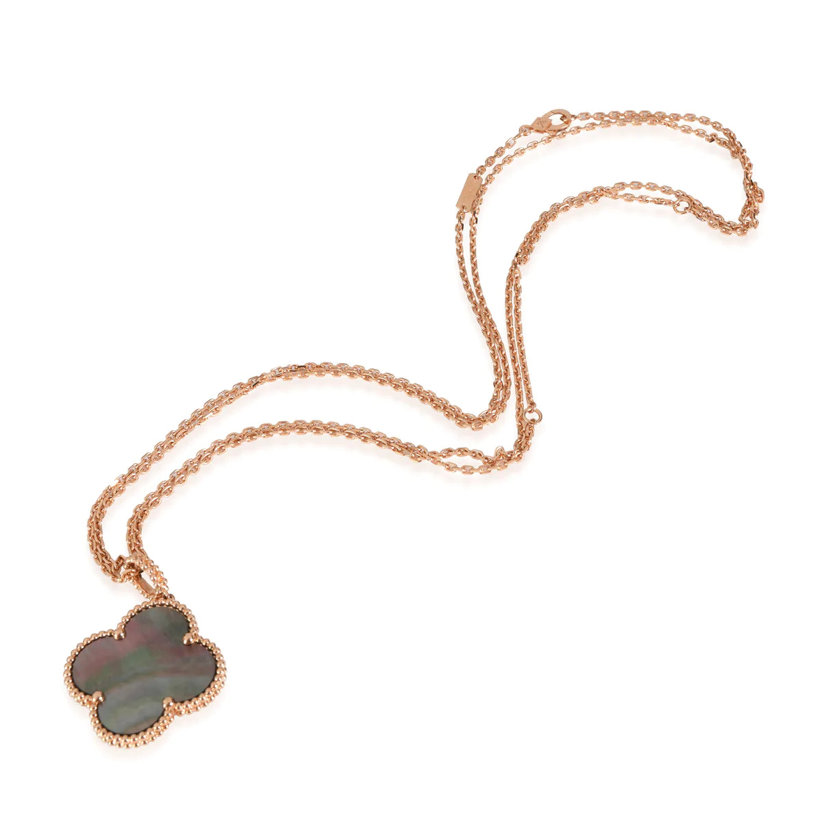 [：Polaidi Jewelry]CLOVER 25MM GOLD DARK MOP BIG CLOVER NECKLACE