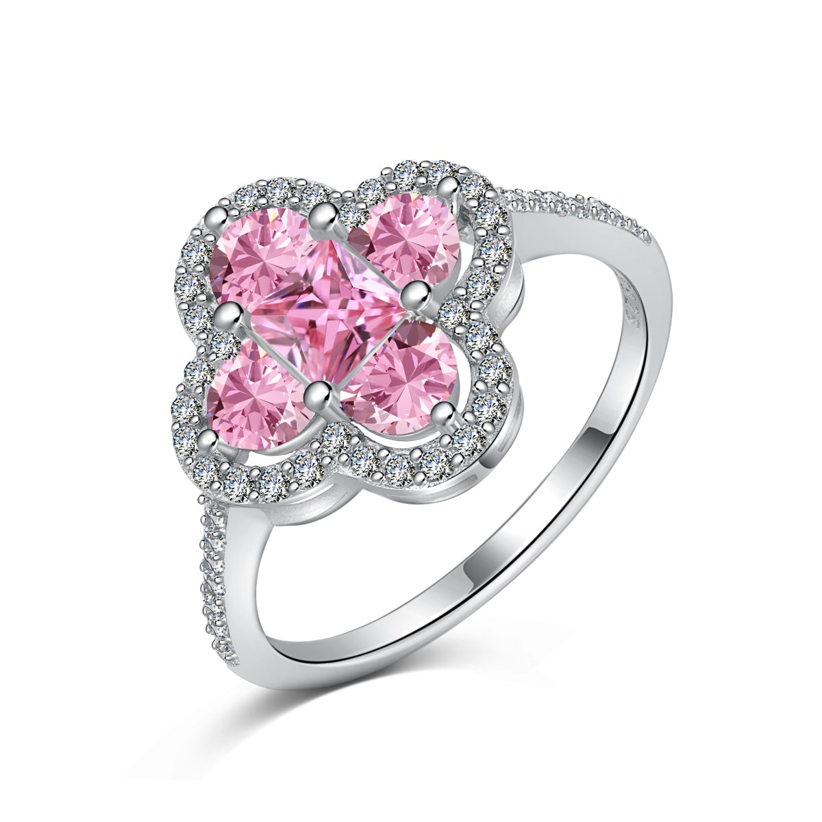 [Polaidi Jewelry]Luxurious Eternity Flower Shape Banquet Ring