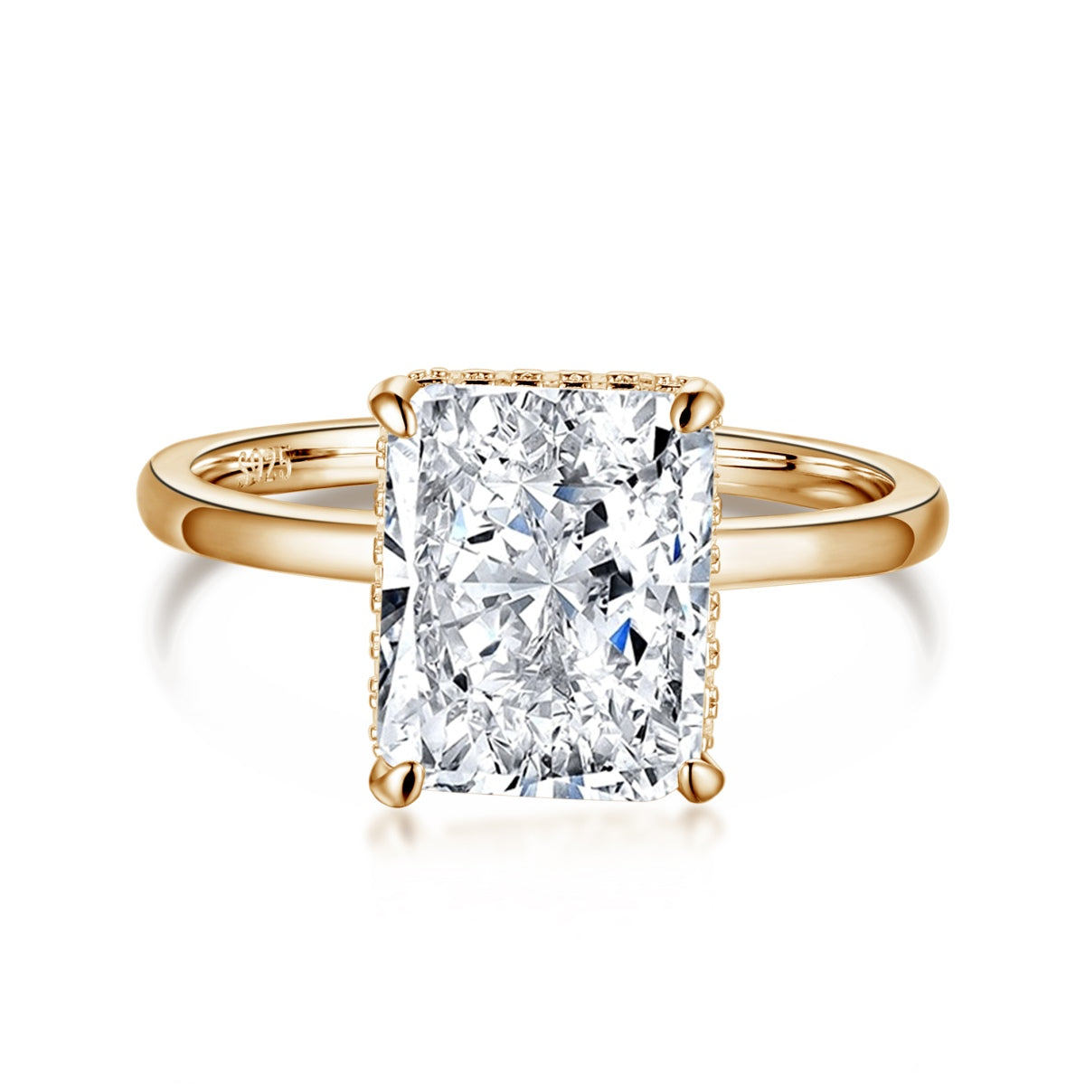 [Polaidi Jewelry]4.0 Carat Ornate Enchanting Radiand Cut Banquet Ring