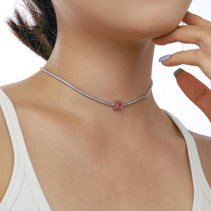 [Polaidi Jewelry]2.0 carat Ornate Emerald Cut Necklace