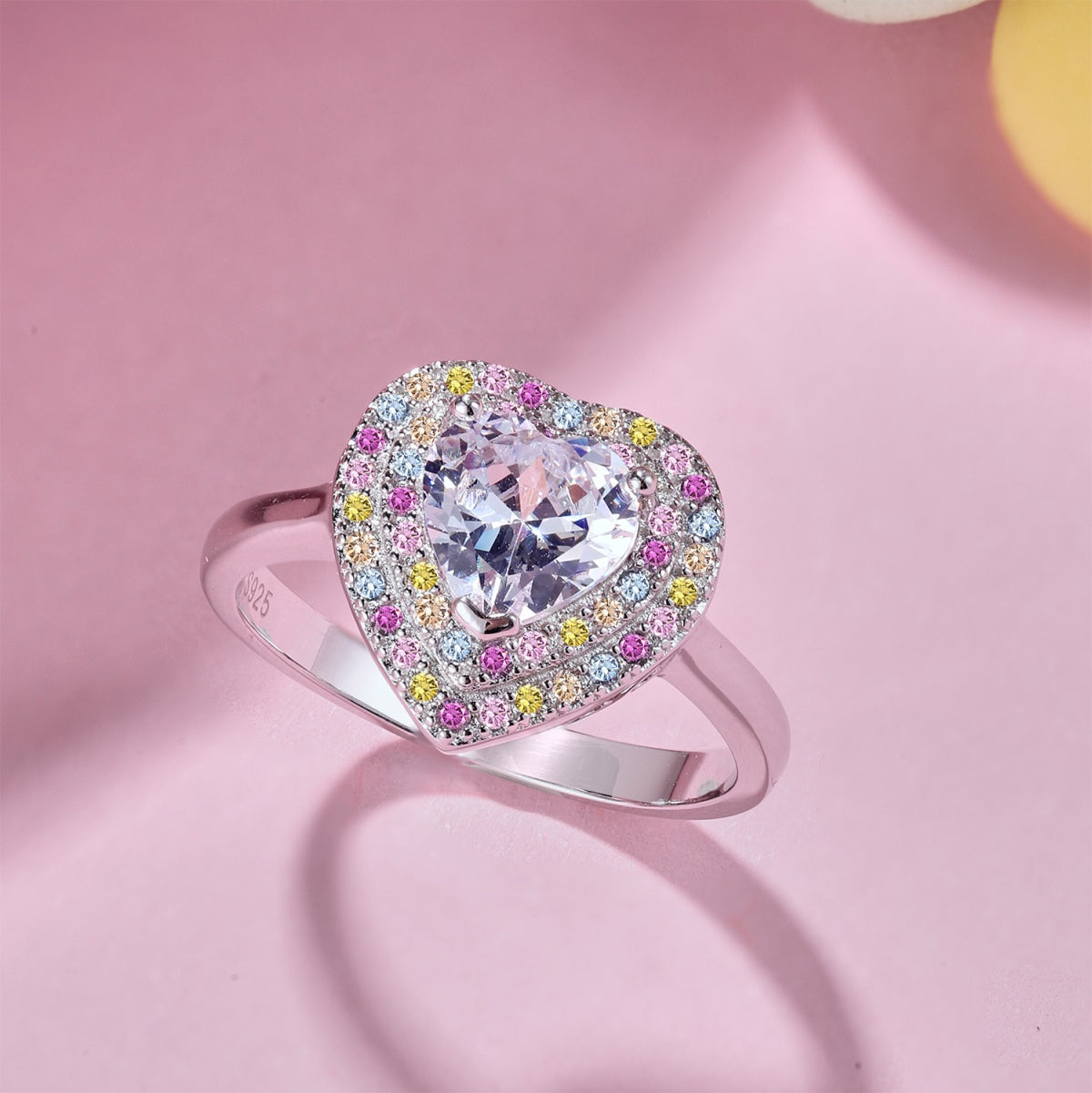 [Polaidi Jewelry]Delicate Ebullient Heart Shape Wedding Ring