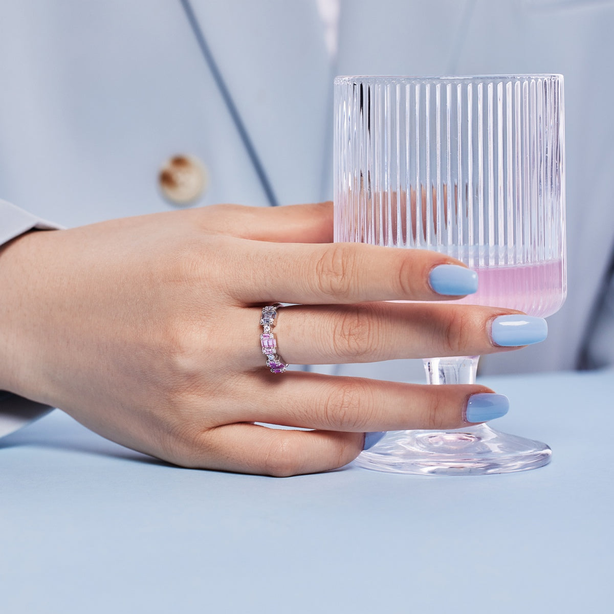 [Polaidi Jewelry]Unique Colorful Emerald Cut Party Ring