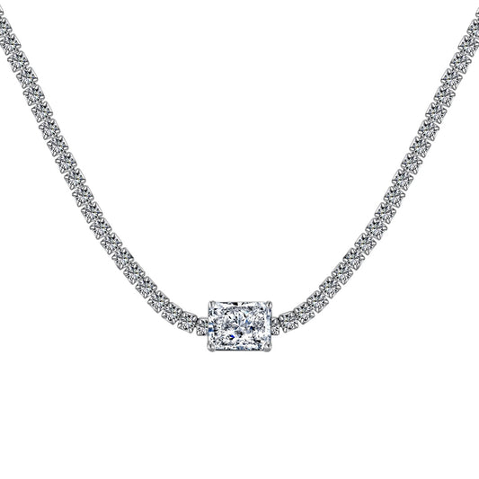 [Polaidi Jewelry]2.0 carat Ornate Emerald Cut Necklace
