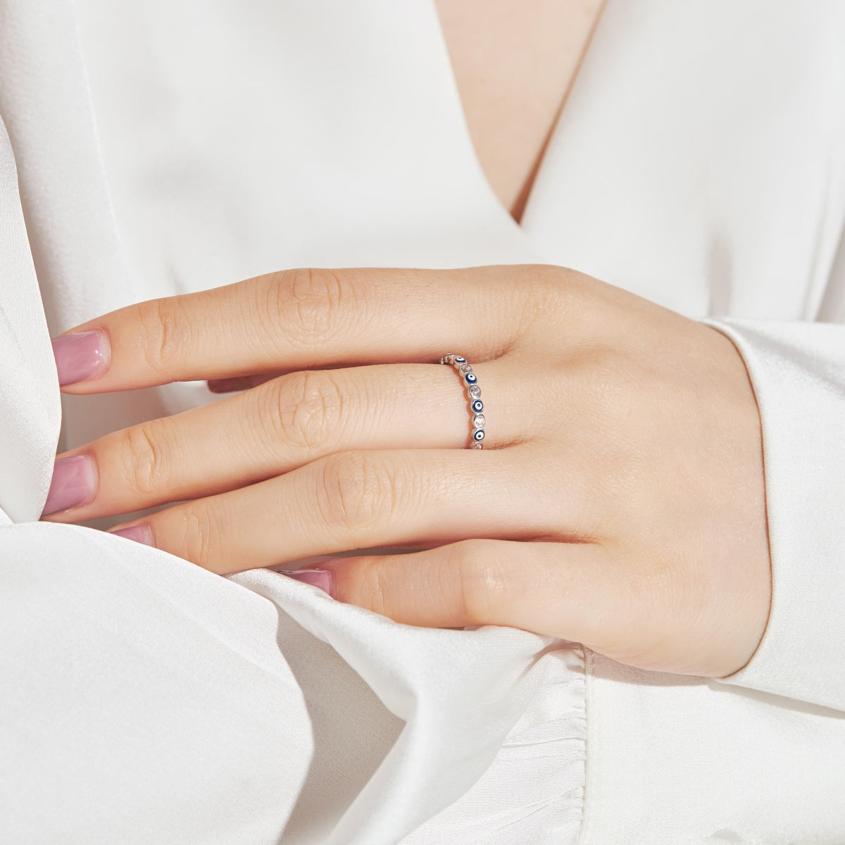 [Polaidi Jewelry]Sparkling Vibrant Round Shape Daily Ring