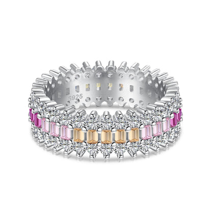 [Polaidi Jewelry]Ornate Colorful Radiant Cut Daily Ring
