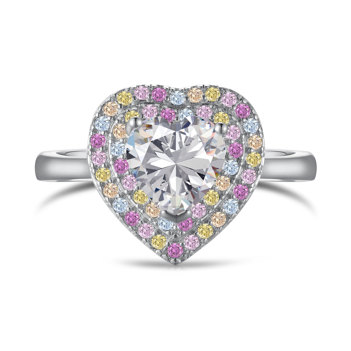[Polaidi Jewelry]Delicate Ebullient Heart Shape Wedding Ring