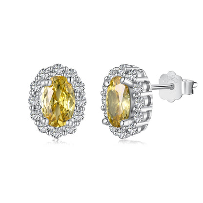[Polaidi Jewelry]Delicate Unique Oval Cut Daily Earrings