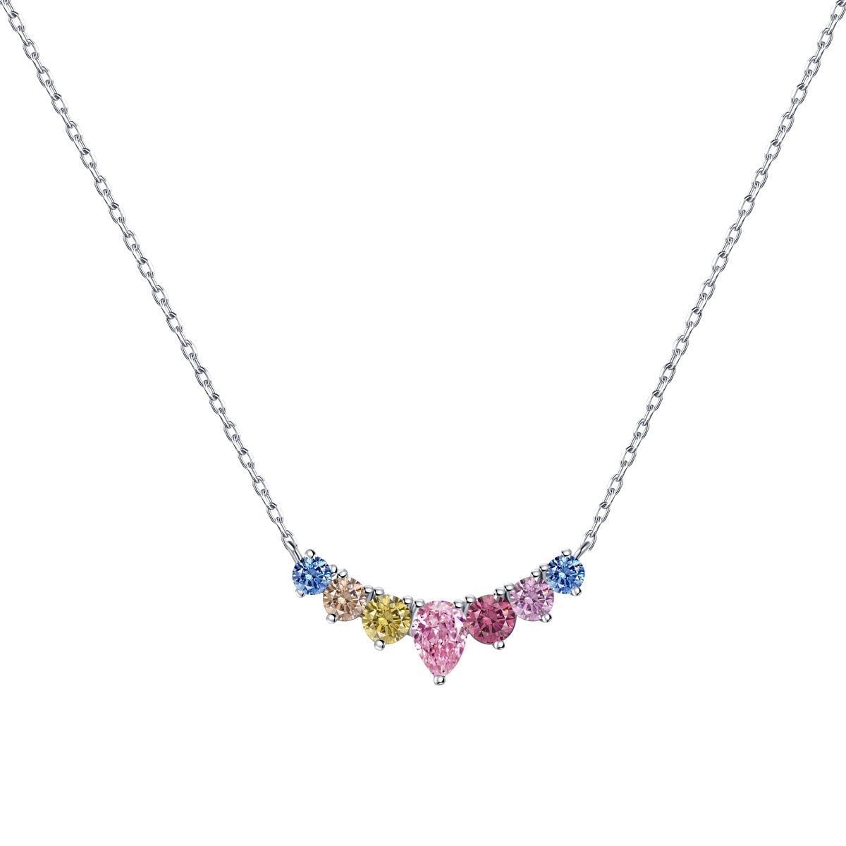 [Polaidi Jewelry]Dainty Colorful Heart Necklace