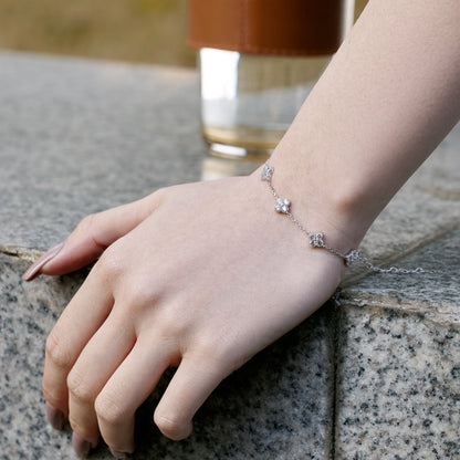 [Polaidi Jewelry]Four-Leaf Clover Hollow Butterfly Bracelet