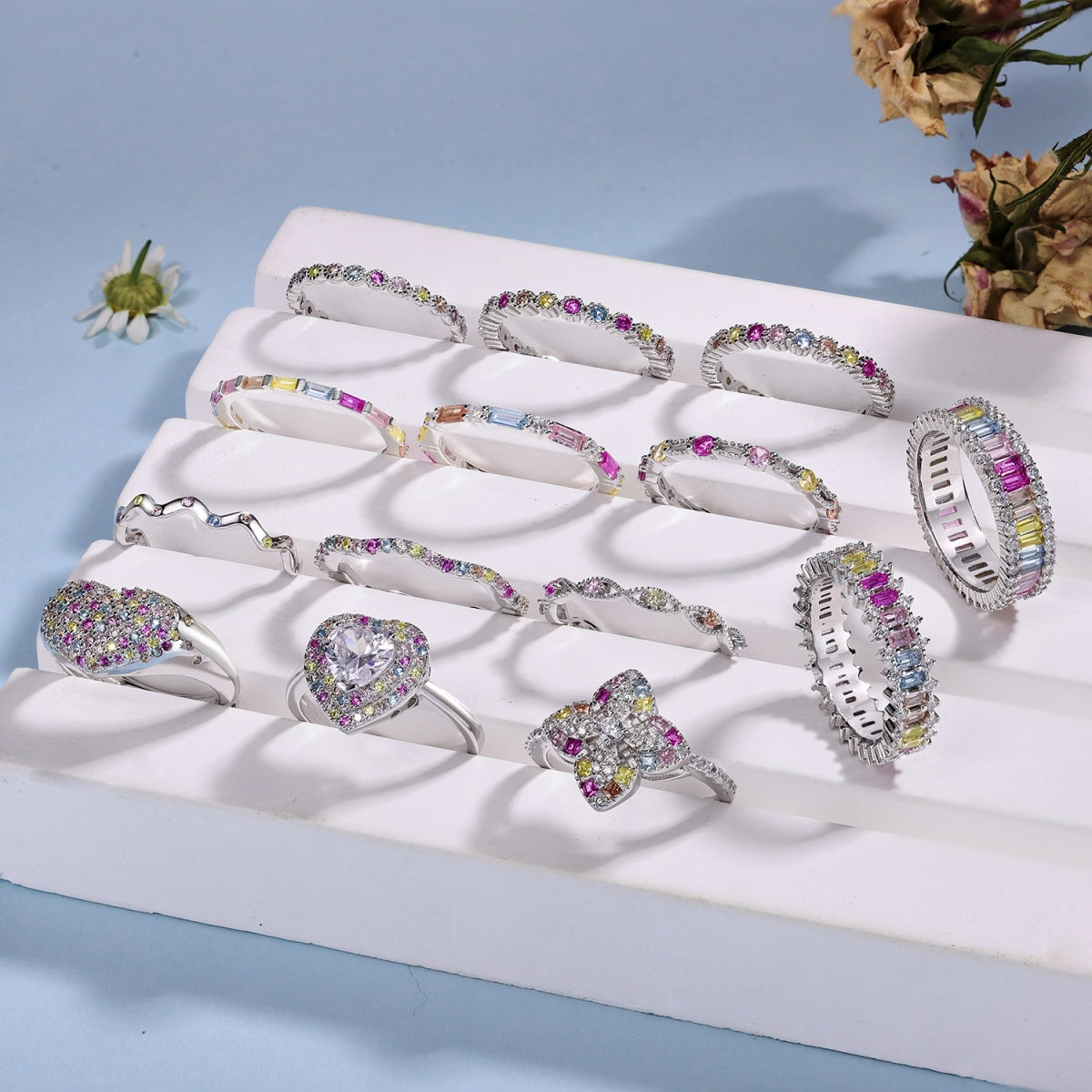 [Polaidi Jewelry]Exquisite Colorful Round Cut Party Ring
