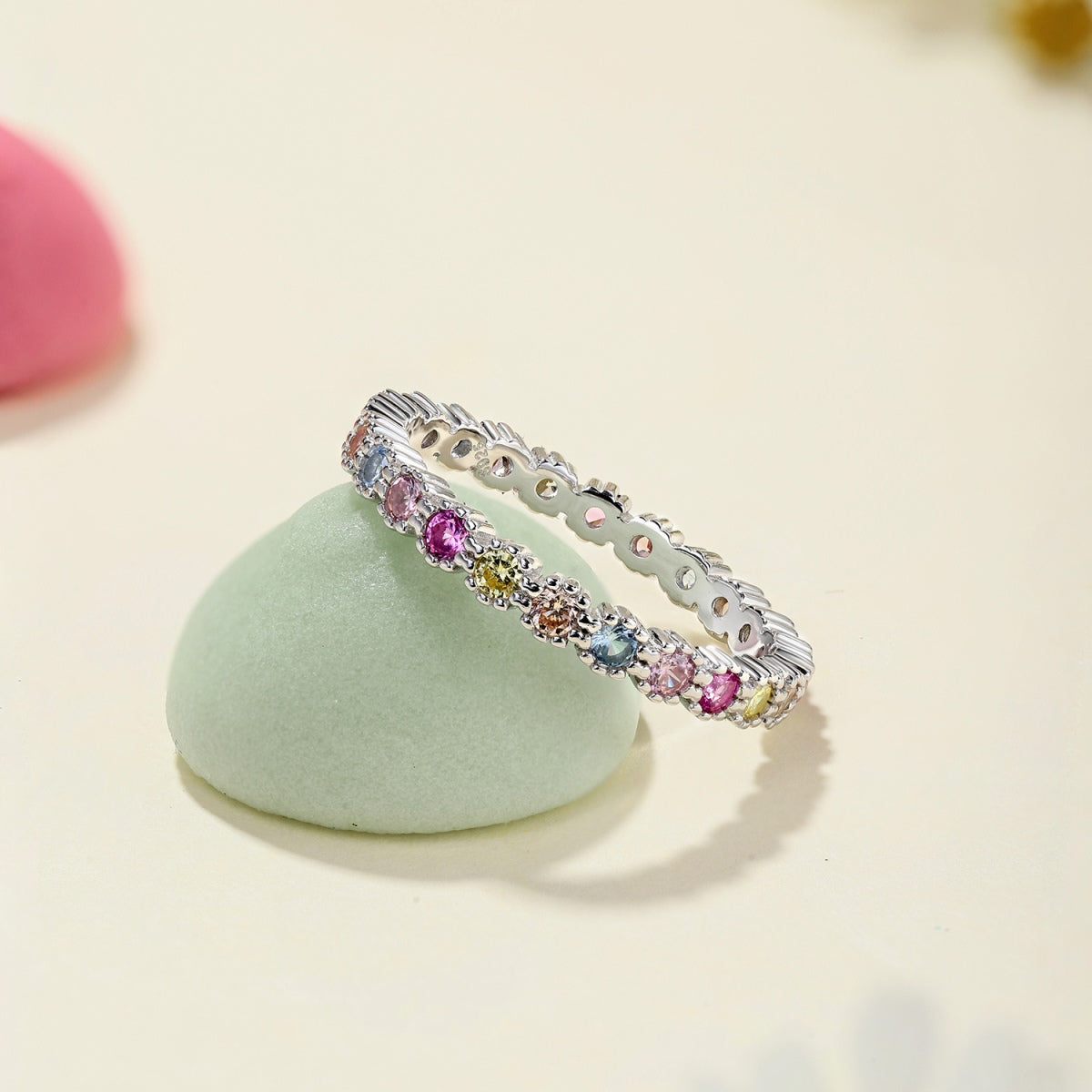 [Polaidi Jewelry]Exquisite Colorful Round Cut Party Ring