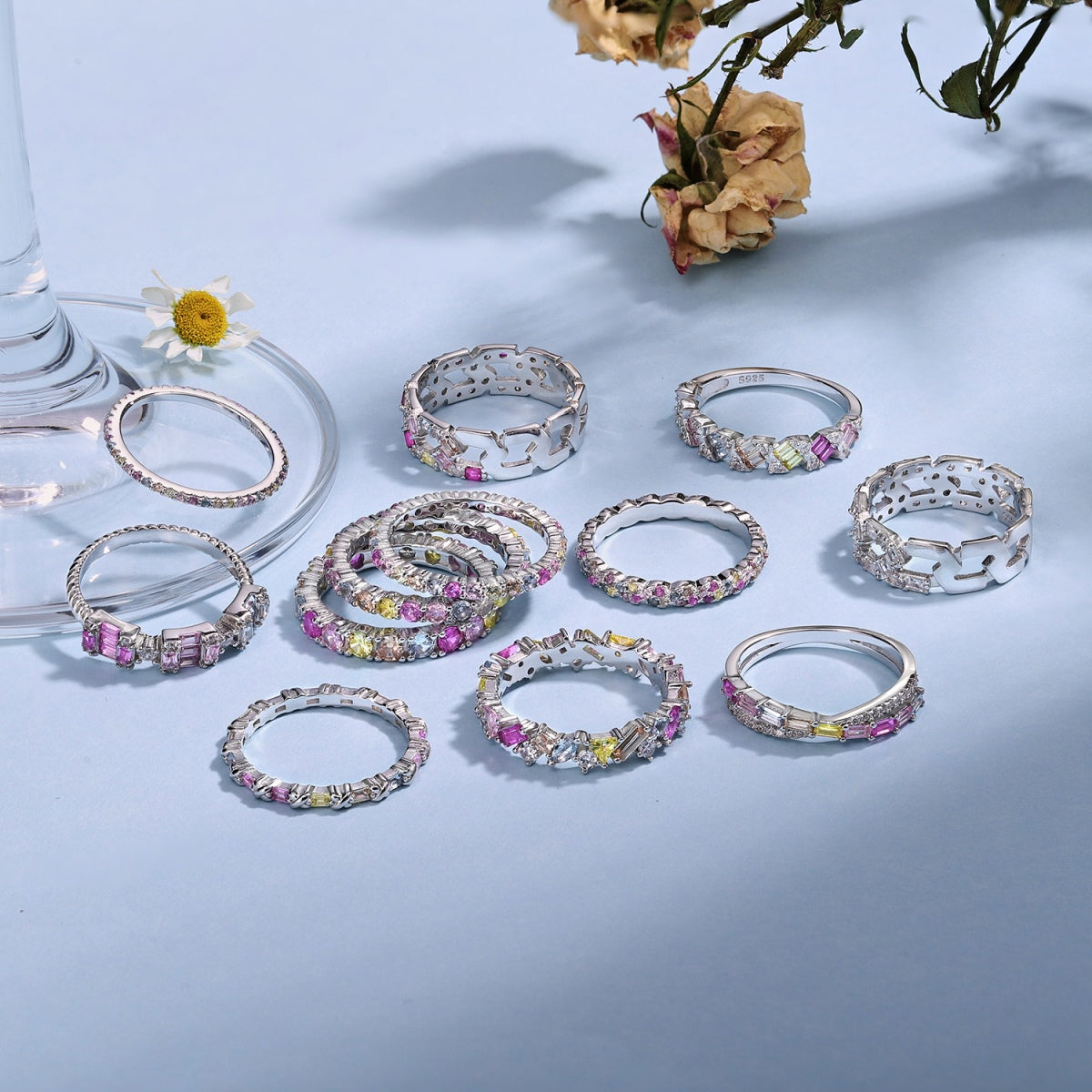 [Polaidi Jewelry]Exquisite Colorful Round Cut Party Ring