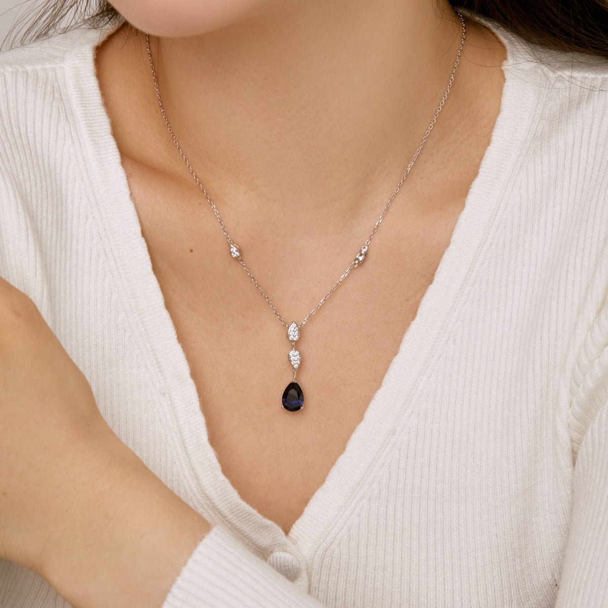 [Polaidi Jewelry]Dazzling Pear Cut Necklace
