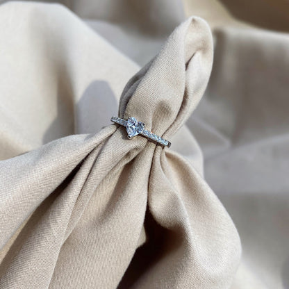 [Polaidi Jewelry]0.5 Carat CaratEternity Charming Heart Shape Lover Ring