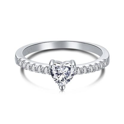 [Polaidi Jewelry]0.5 Carat CaratEternity Charming Heart Shape Lover Ring