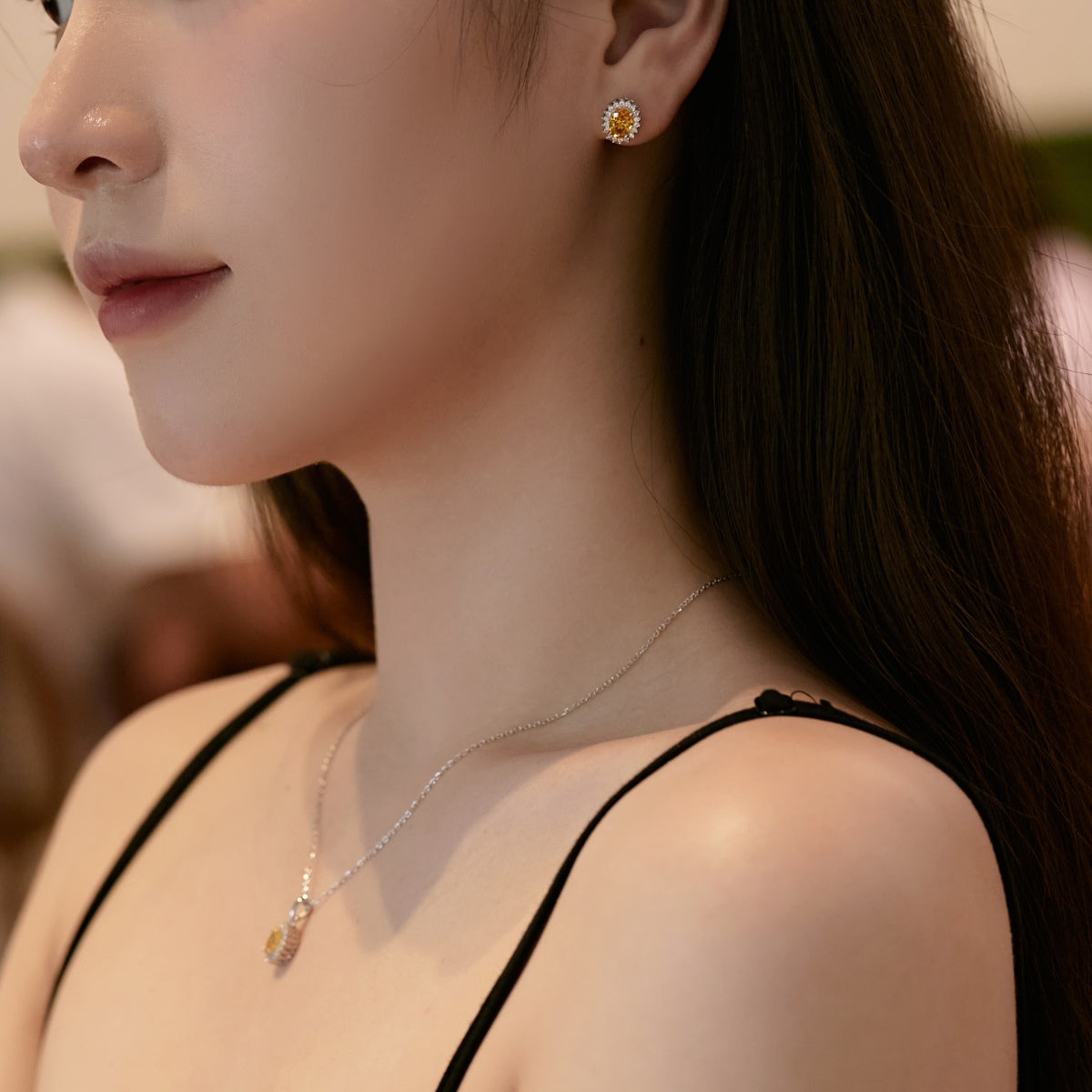 [Polaidi Jewelry]Delicate Radiant Oval Cut Daily Earrings