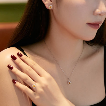 [Polaidi Jewelry]Delicate Radiant Oval Cut Daily Earrings