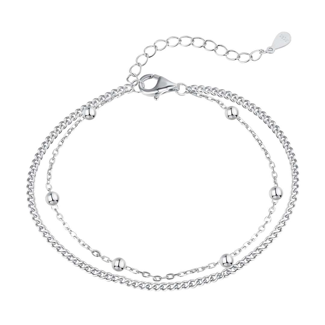[Polaidi Jewelry]Delicate Bead Double Layer Bracelet