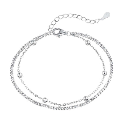[Polaidi Jewelry]Delicate Bead Double Layer Bracelet