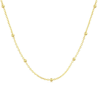 [Polaidi Jewelry]Small Bead Clavicle Chain Simple Necklace