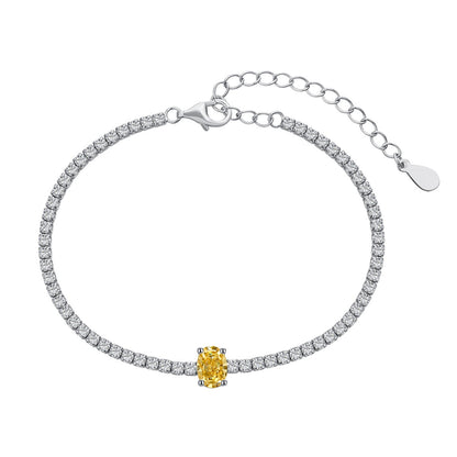 [Polaidi Jewelry]0.75 Carat Exquisite Oval Cut Daily Bracelet
