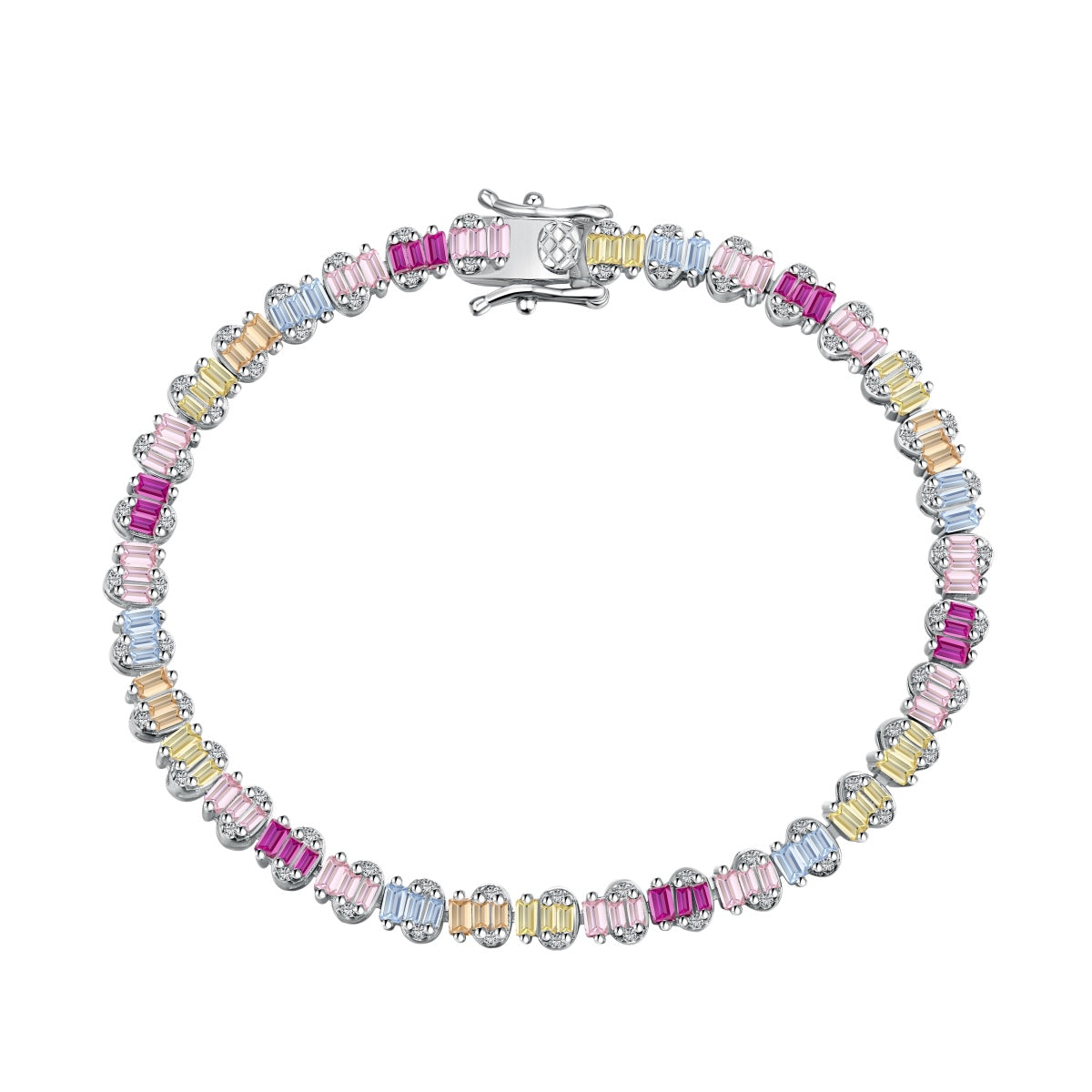 [Polaidi Jewelry]Delicate Colorful Emerald Cut Party Bracelet