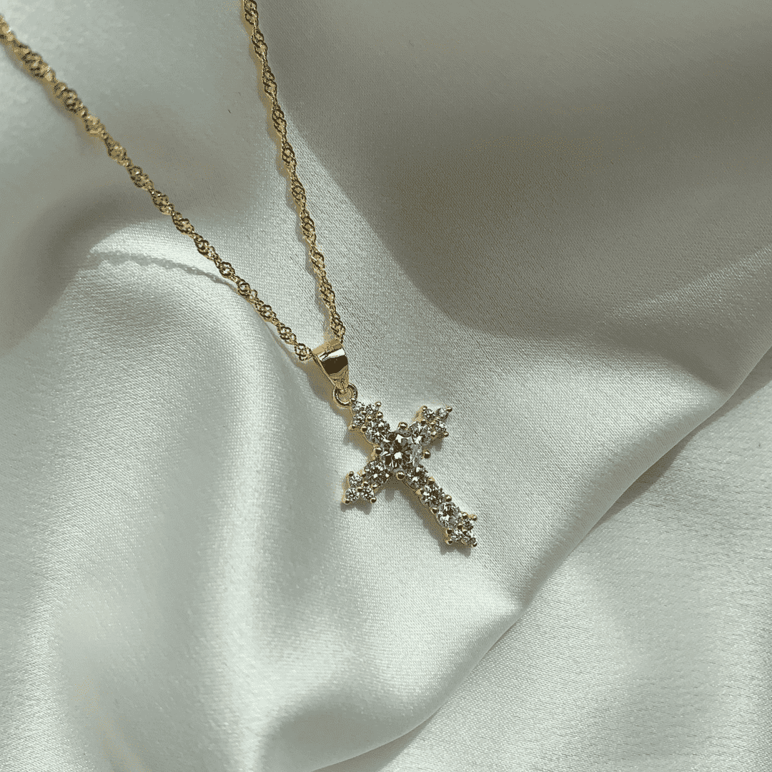 [Polaidi Jewelry]Delicate Cross Shape Necklace