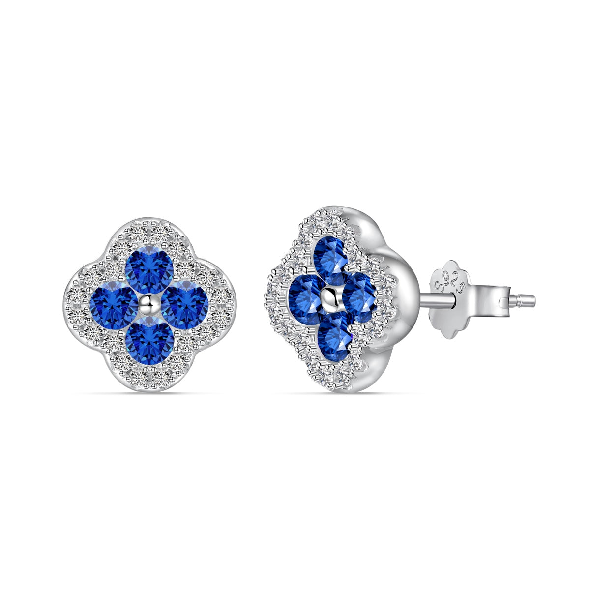 [Polaidi Jewelry]Four-Leaf Clover Flower Shaped Earrings