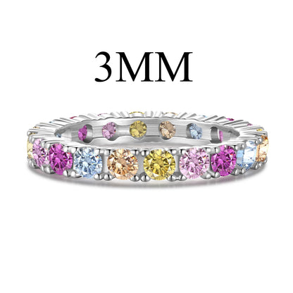 [Polaidi Jewelry]Dazzling Lustrous Round Cut Tennis Ring